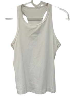 lululemon athletica align waist length racerback tank top in white